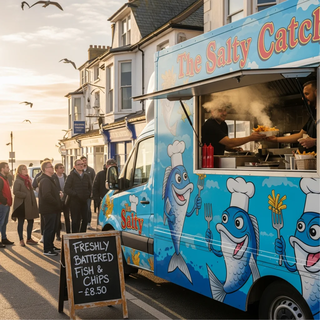 food truck at the seaside