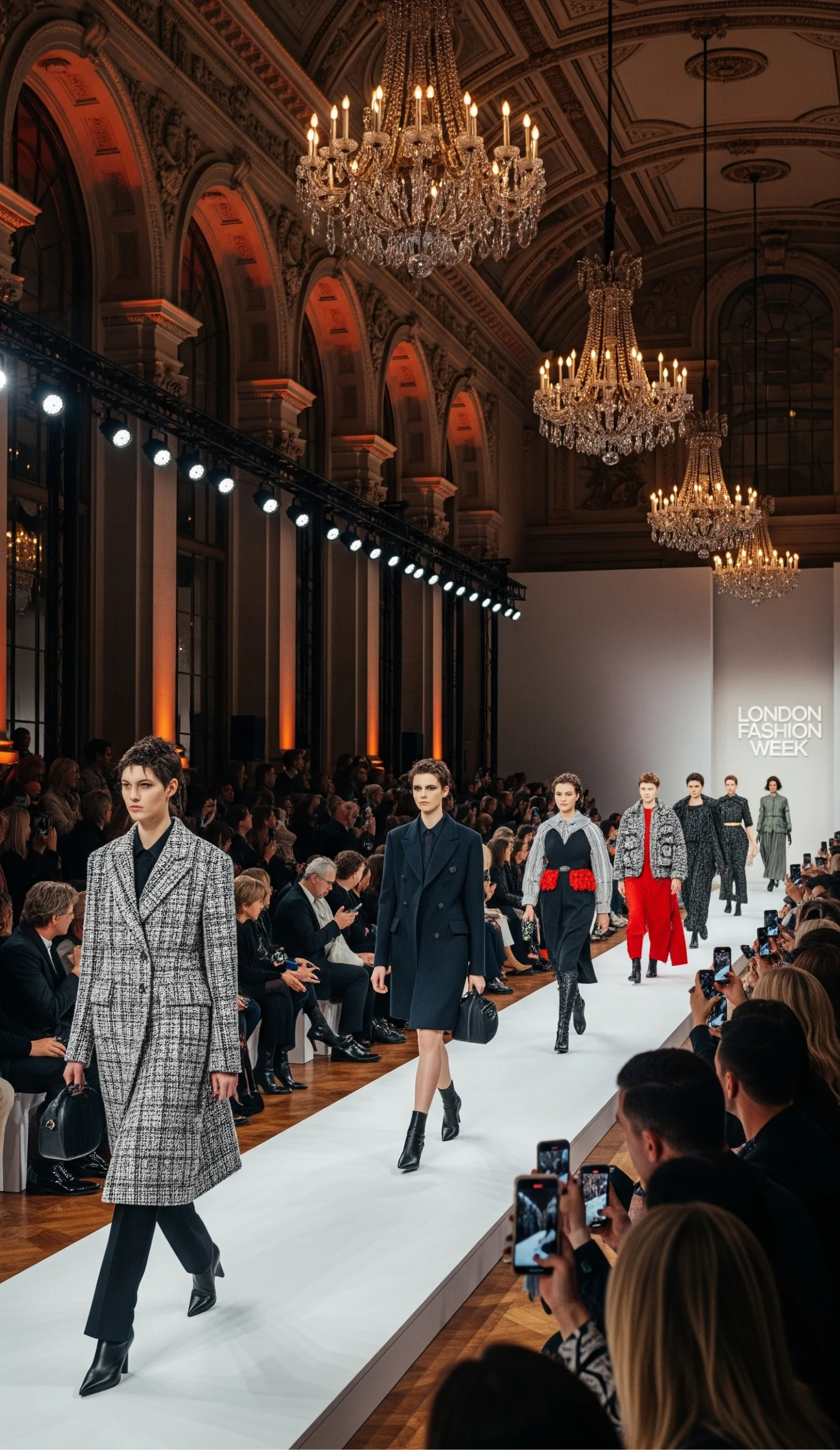 models walking the catwalk at London Fashion Week